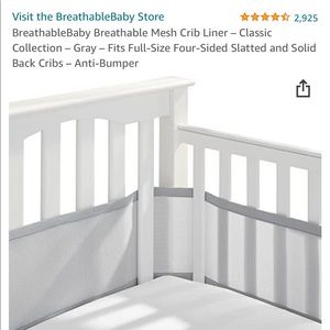 Breathable mesh crib liner